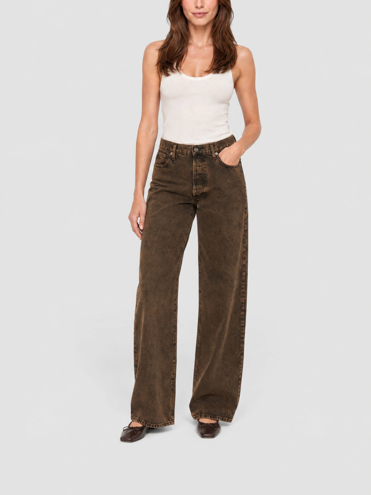 Collegiate denim trousers - Night Moth