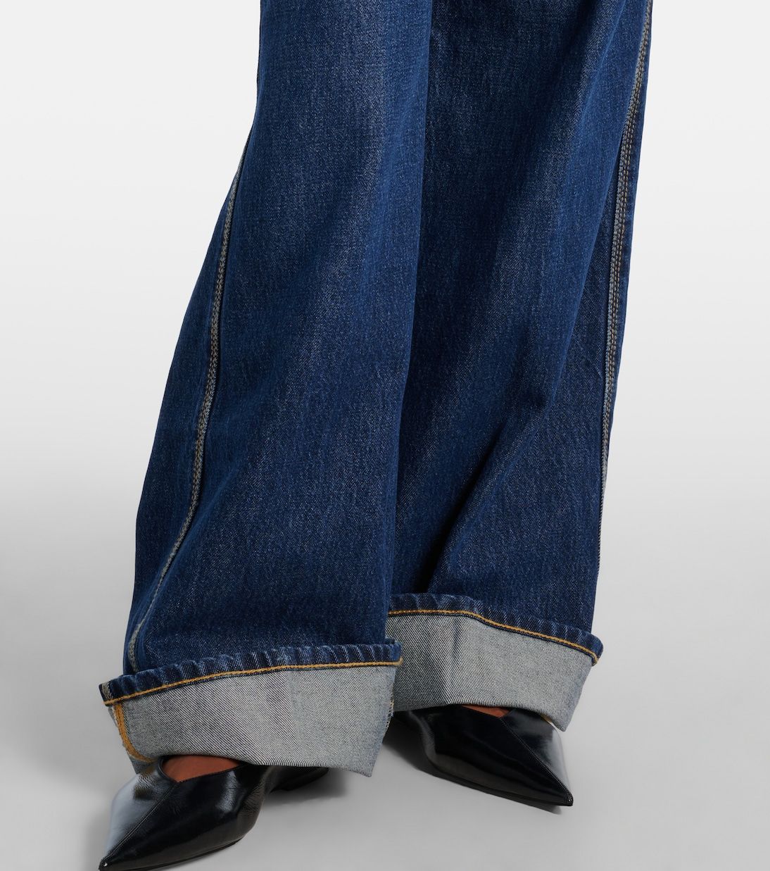 Pantalon Cuffed Wide en denim - Spencer