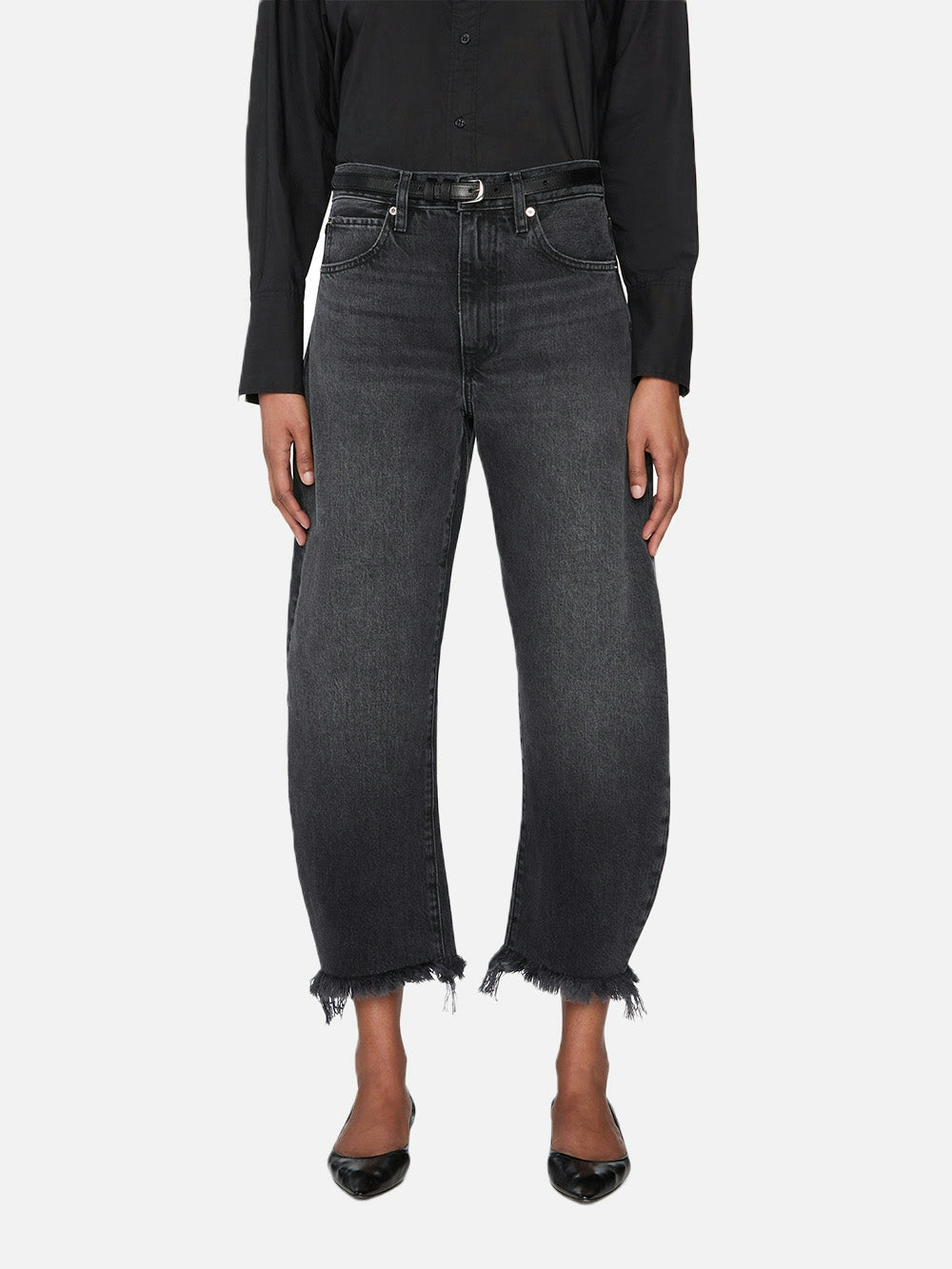 Pantalon Bubbcrop en denim - Limitless Raw Fray