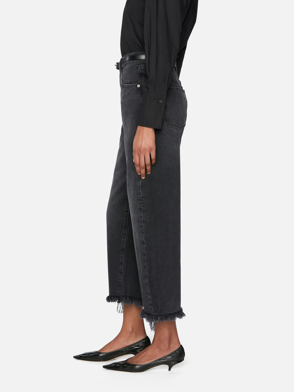Pantalon Bubbcrop en denim - Limitless Raw Fray