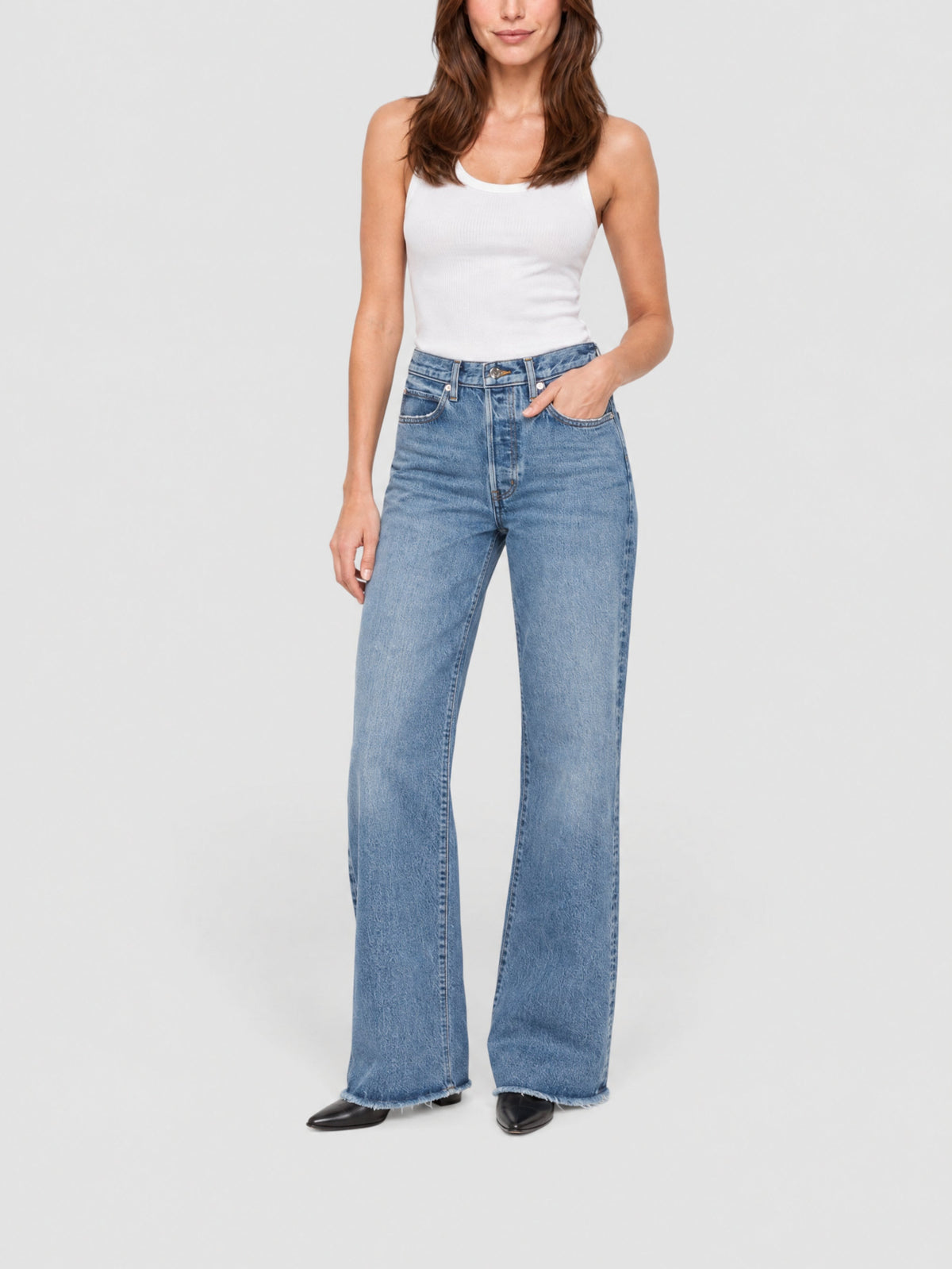 Lax denim trousers - Alderton Raw Fray