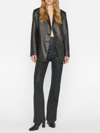 Pantalon Jetset Flare en denim - Noir Coated