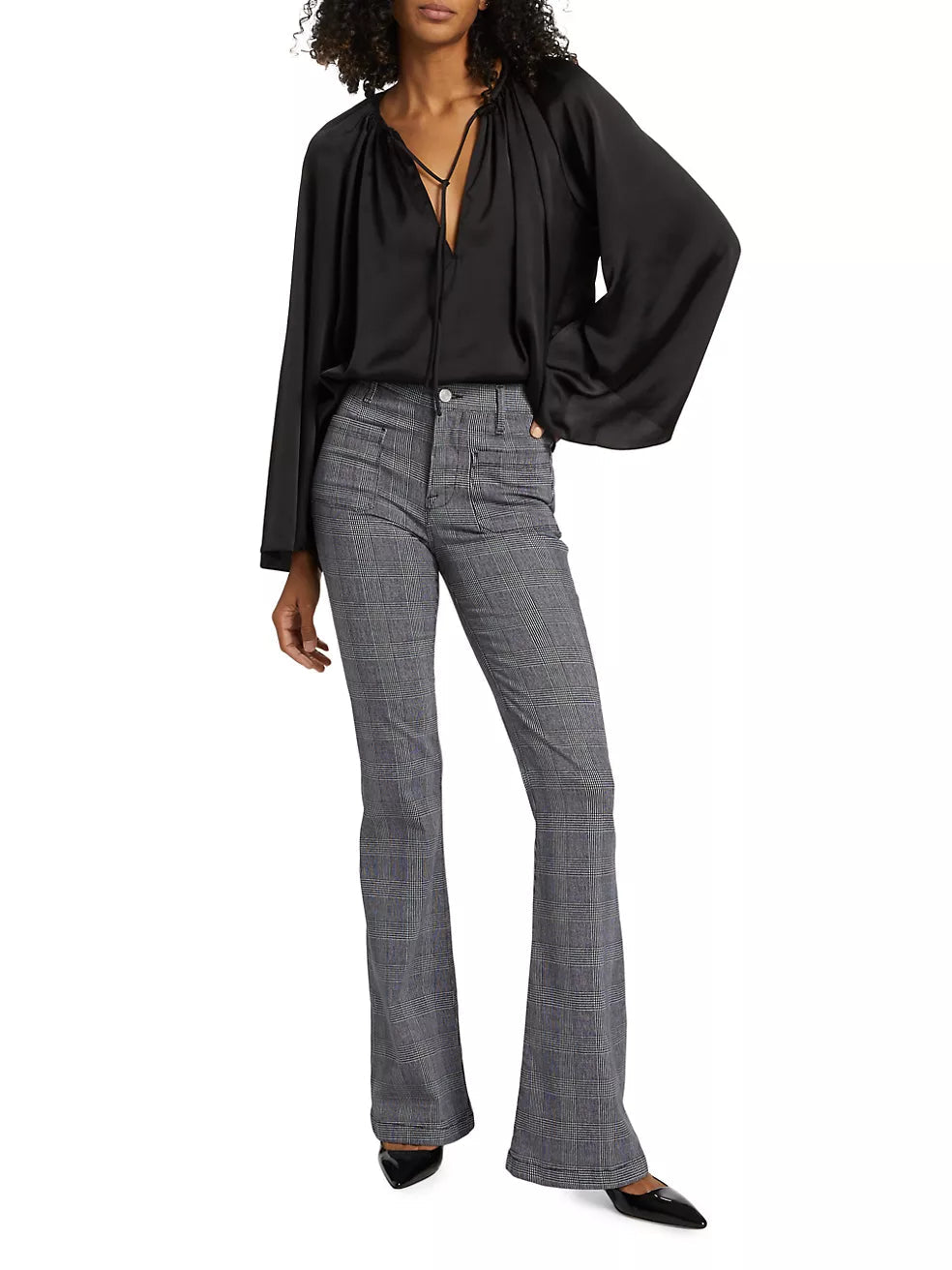Bardot flared trousers - Black