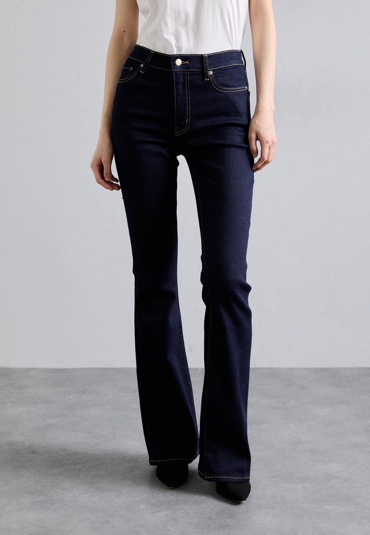 High-flare denim trousers - Stargirl