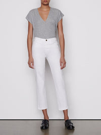 High Straight denim trousers - White