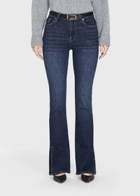 Pantalon Mini Boot à fente en denim - Moonflower