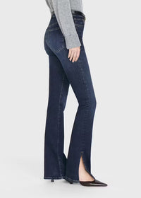Pantalon Mini Boot à fente en denim - Moonflower