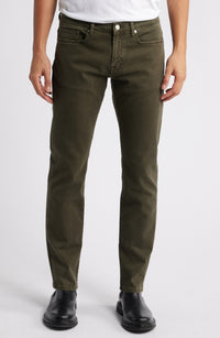 L'Homme Slim-fit Denim Trousers - Garage Moss Green