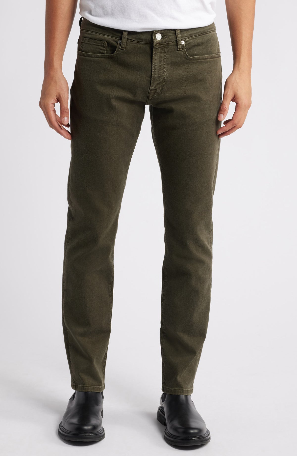 L'Homme Slim-fit Denim Trousers - Garage Moss Green