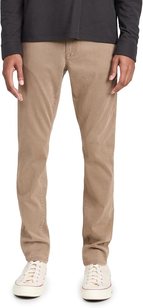 L'Homme Slim Brushed Twill Denim Trousers - Dark Khaki