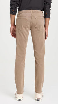 L'Homme Slim Brushed Twill Denim Trousers - Dark Khaki