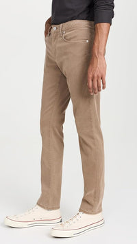 L'Homme Slim Brushed Twill Denim Trousers - Dark Khaki
