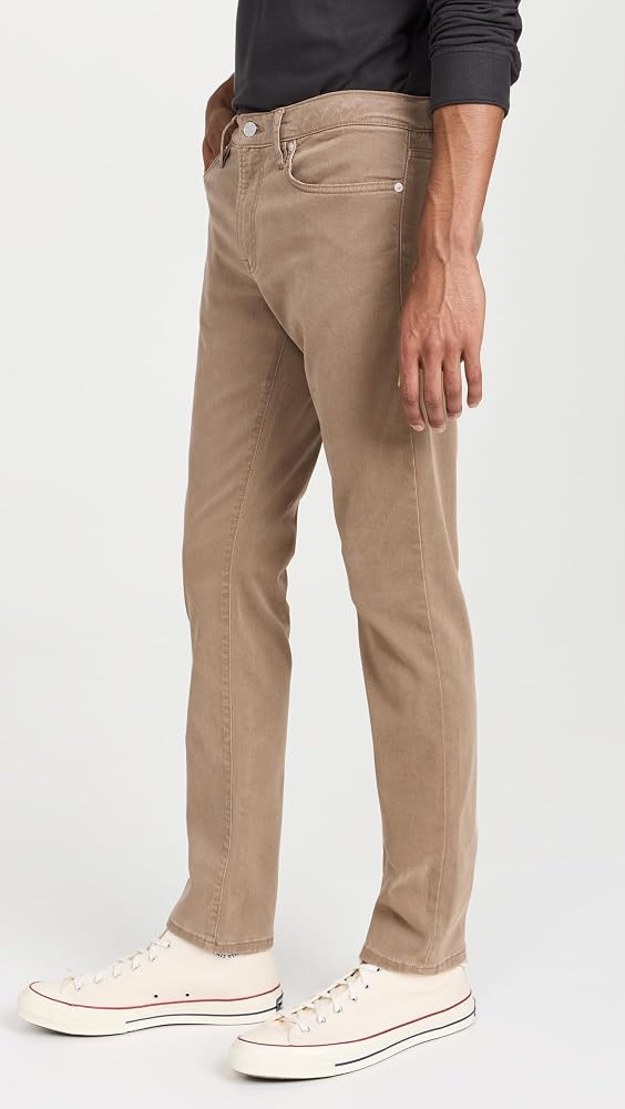 L'Homme Slim Brushed Twill Denim Trousers - Dark Khaki