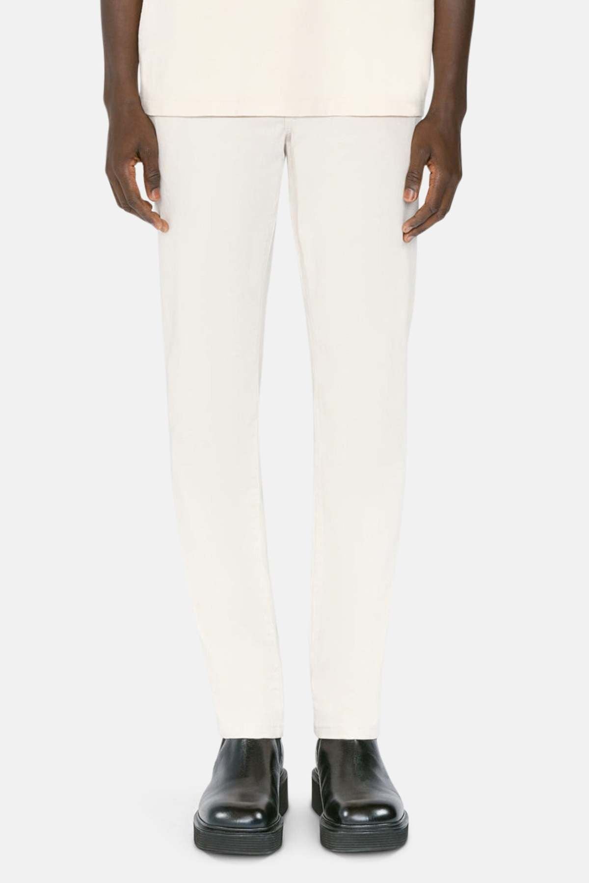 L'Homme Slim-fit denim trousers - Milk Beige