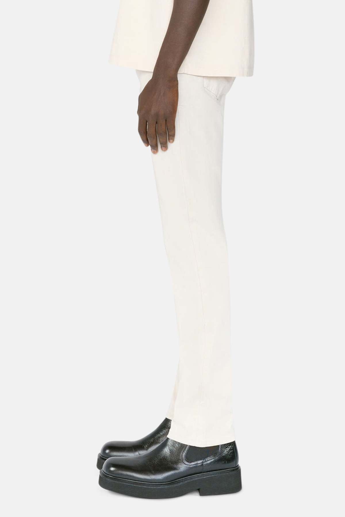 L'Homme Slim-fit denim trousers - Milk Beige