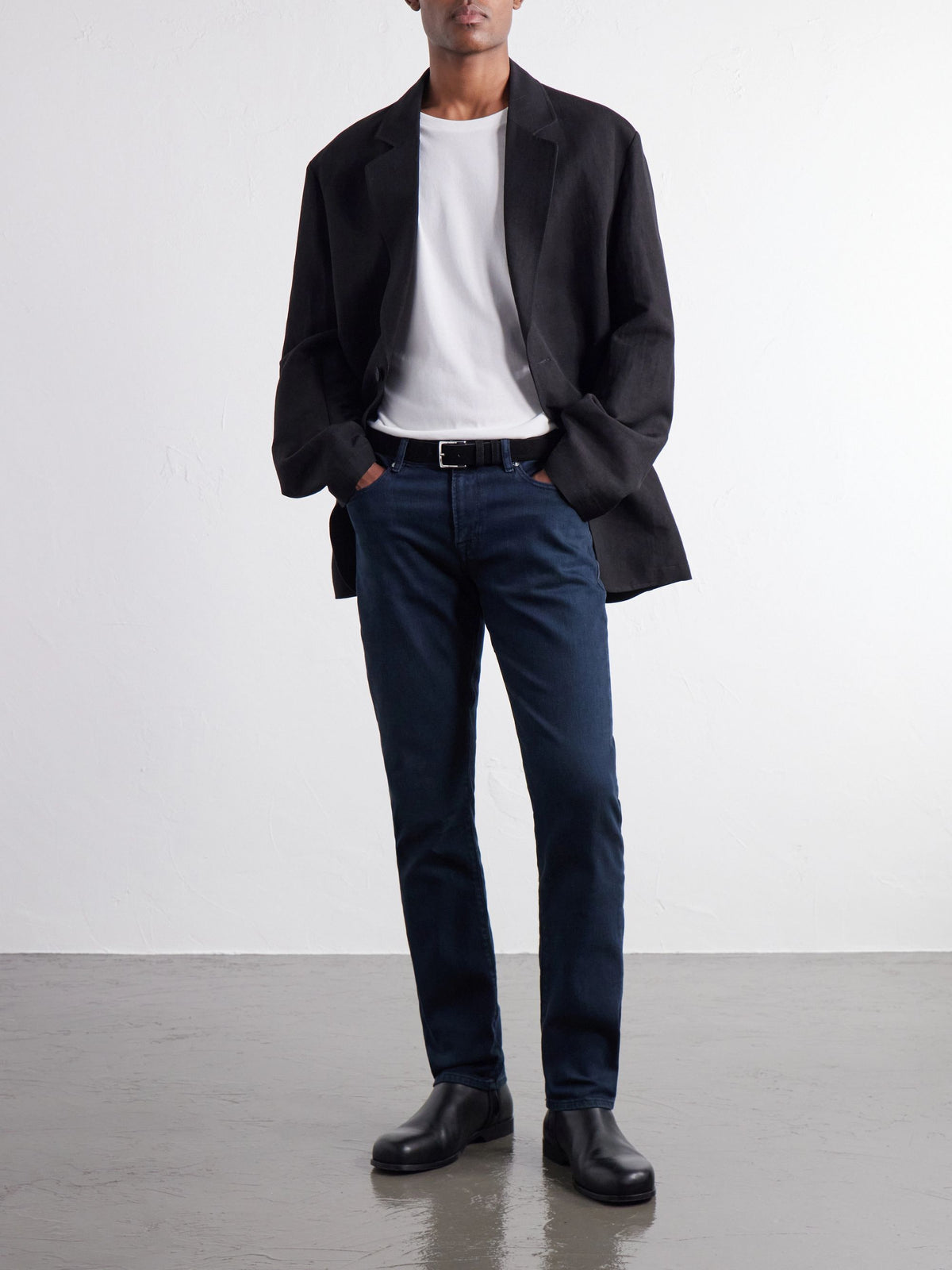 Pantalon L'Homme Slim en denim - Navy