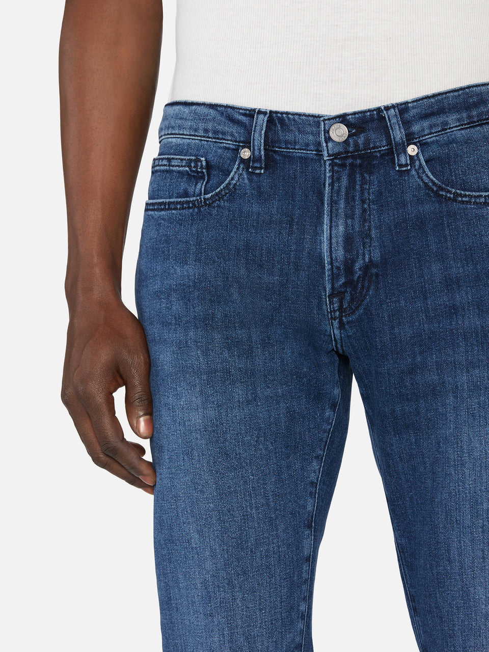L'Homme Athletic denim trousers - Baja Cali