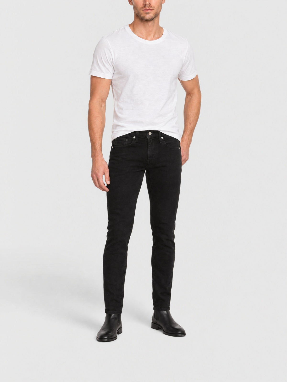 L'Homme Skinny Denim Trousers - Black