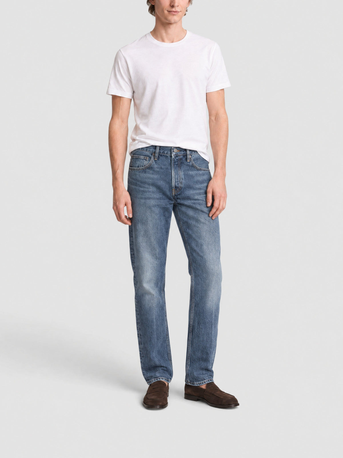 Straight-leg denim trousers - Dreamy Blue