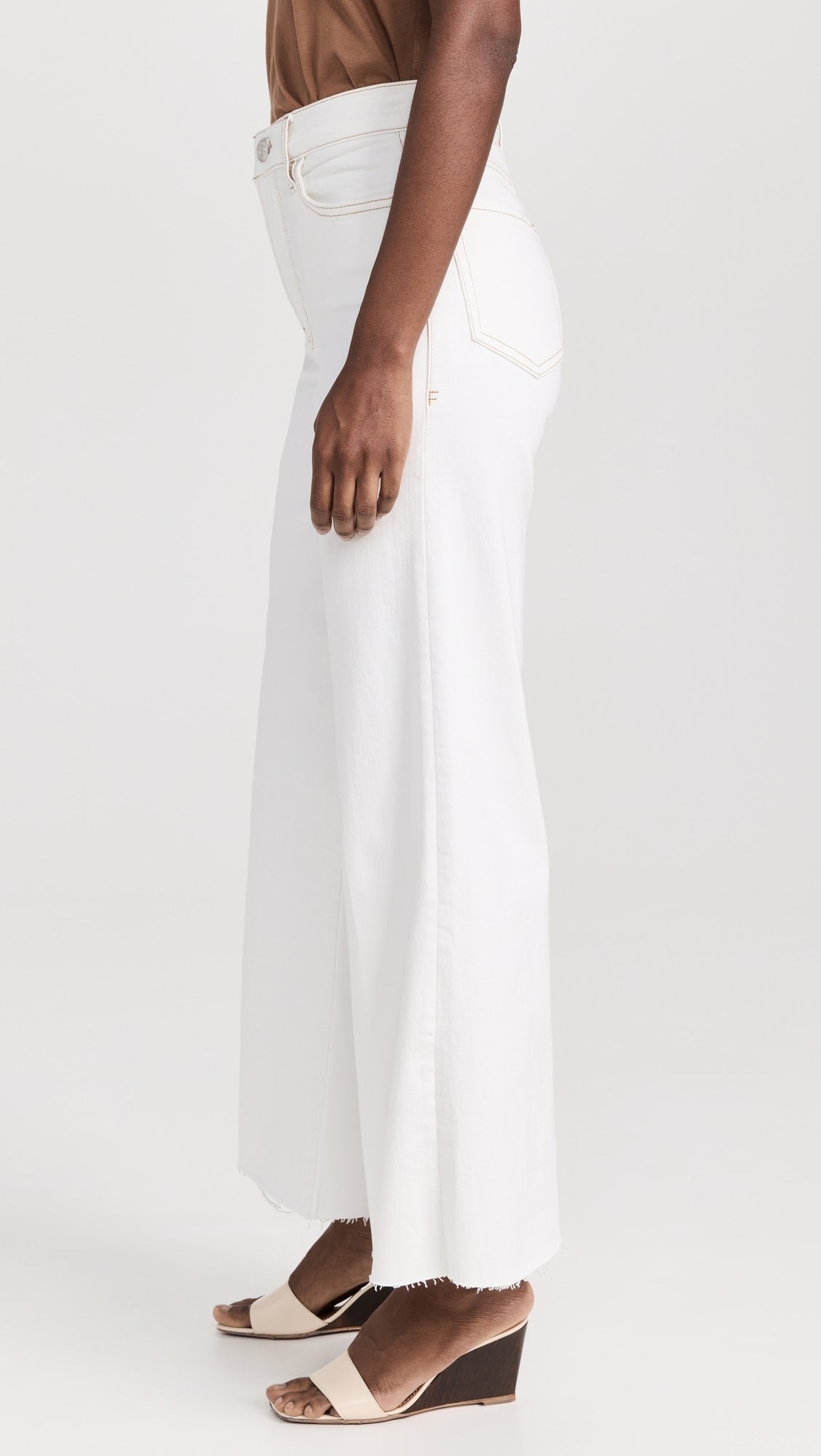 Pantalon Palazzo Crop en denim - Au Natural Clean Raw After