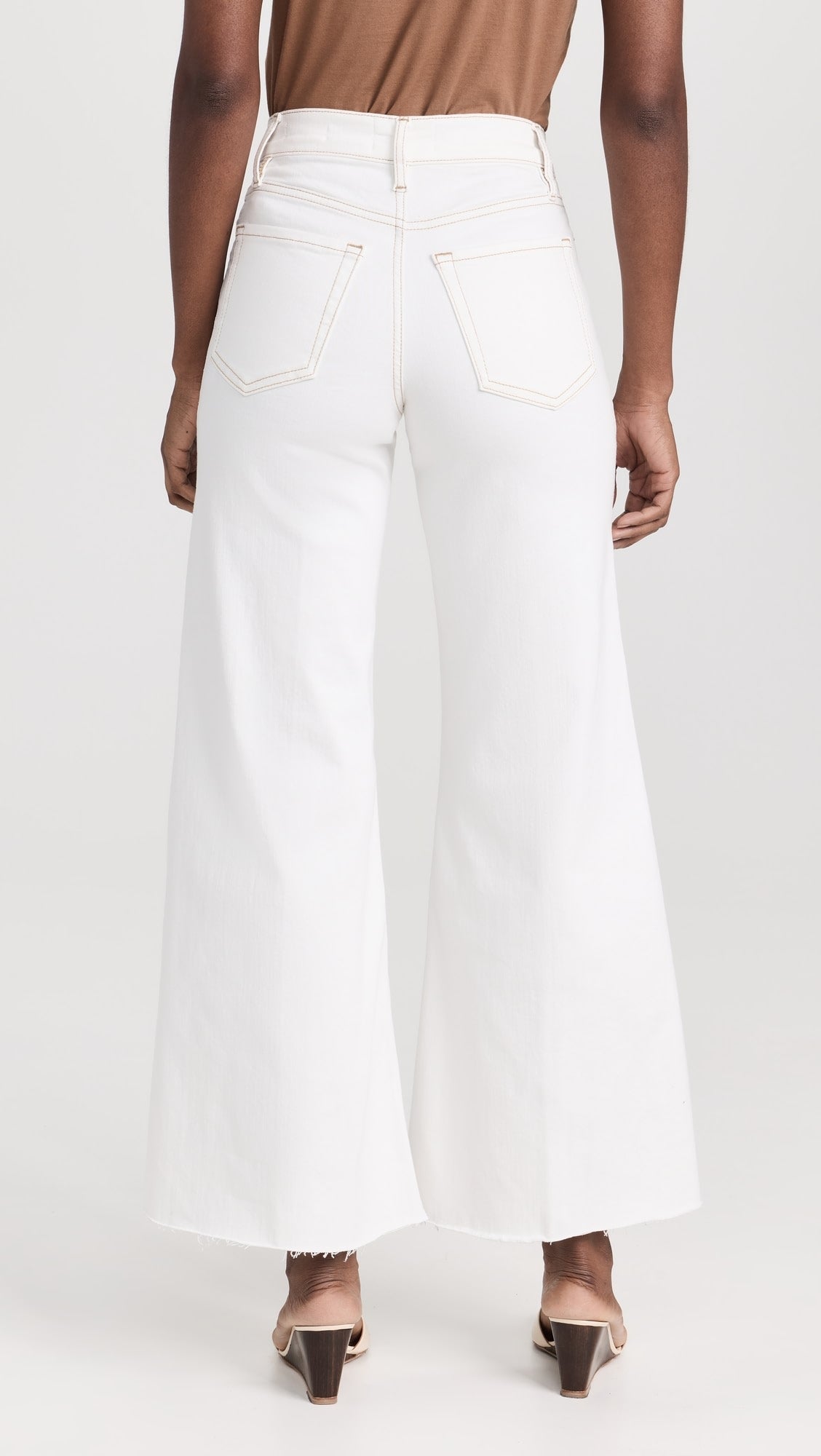 Pantalon Palazzo Crop en denim - Au Natural Clean Raw After