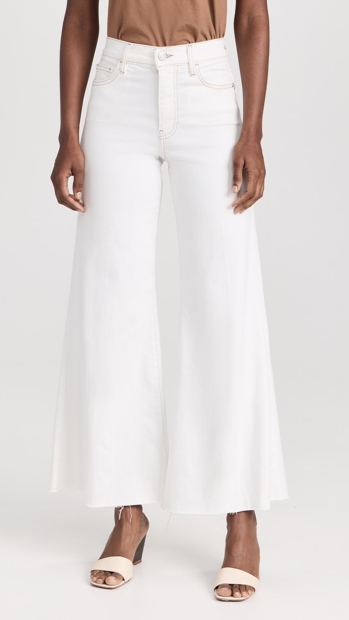 Pantalon Palazzo Crop en denim - Au Natural Clean Raw After