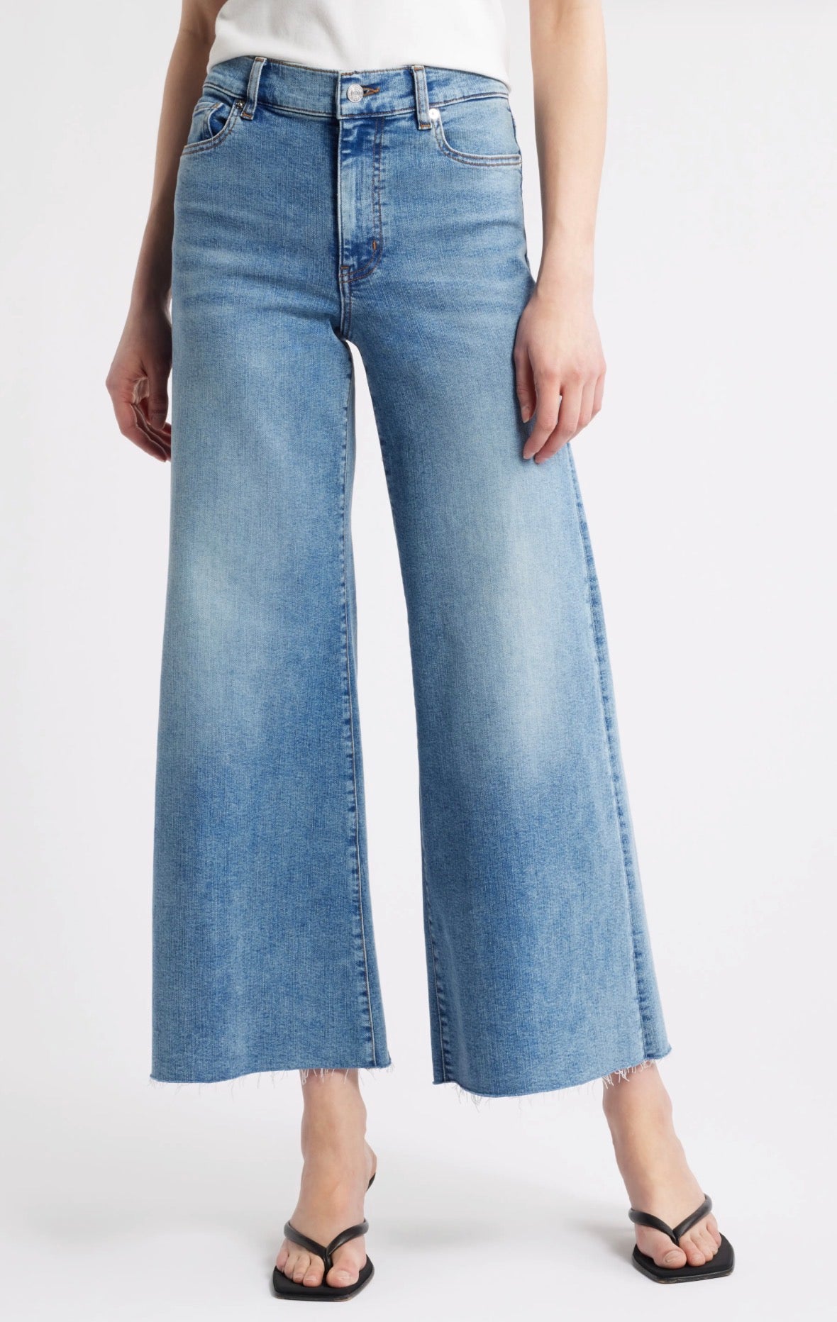 Crop Palazzo denim trousers - Crave Raw After