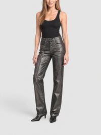 Straight-leg denim trousers - Gunmetal Chrome
