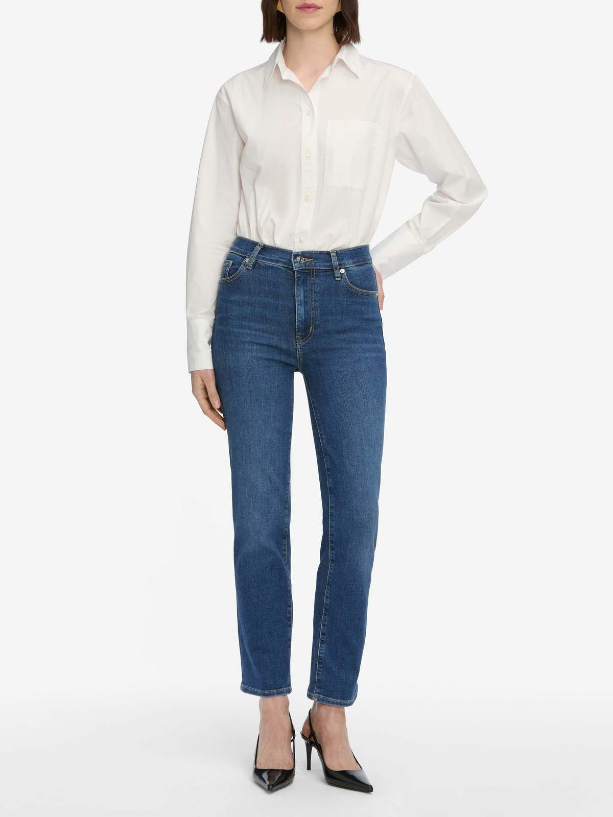 Straight-leg denim trousers - Femma