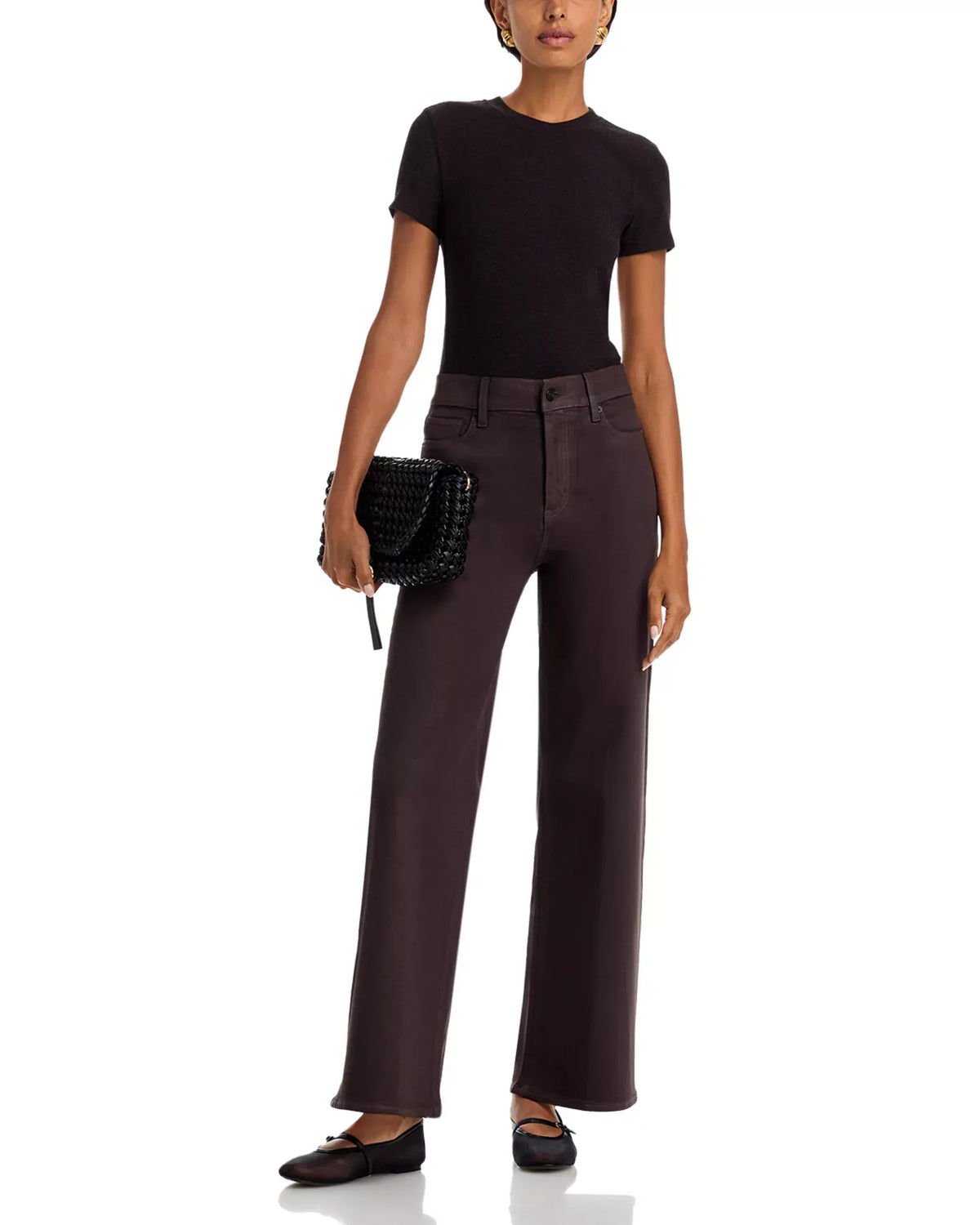 Slim-fit Palazzo denim trousers - Truffle Coated