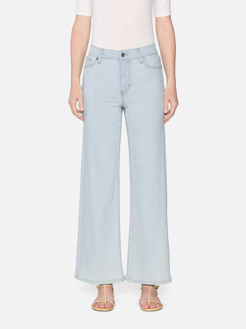 Slim-fit Palazzo denim trousers - Feather