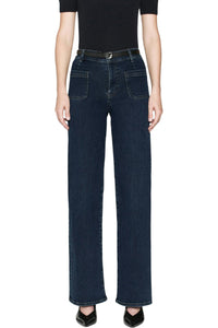 Bardot Pkt Slim Palazzo denim trousers - Cursive