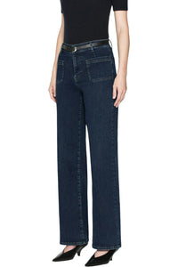 Bardot Pkt Slim Palazzo denim trousers - Cursive
