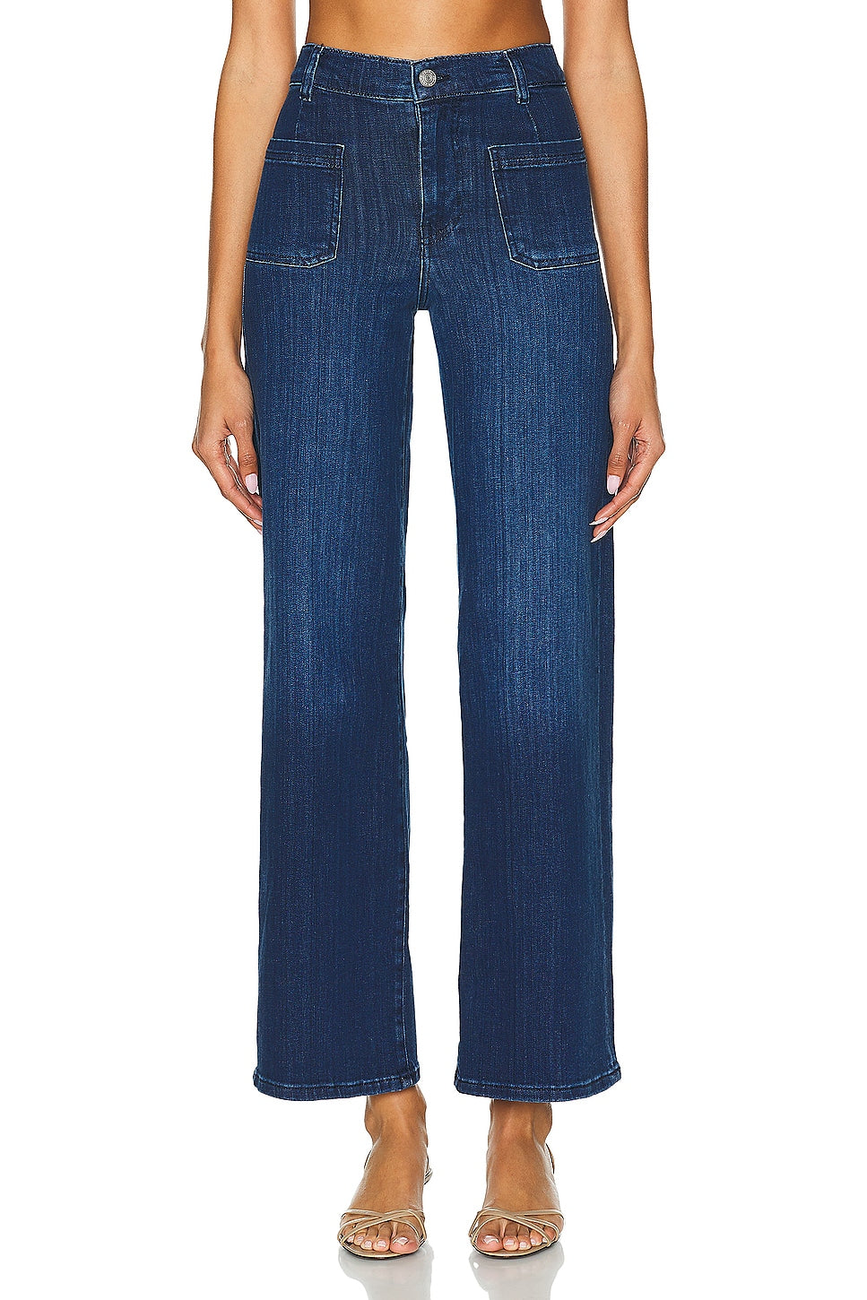 Bardot Pkt Slim Palazzo Denim Trousers - Thunderstorm