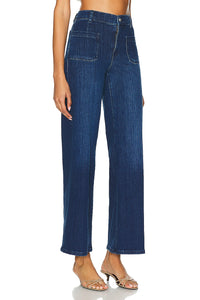 Bardot Pkt Slim Palazzo Denim Trousers - Thunderstorm