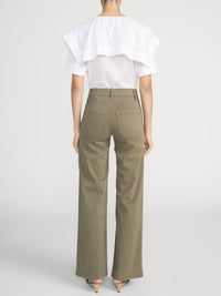 Pantalon Slim Palazzo Modernist Pocket en denim - Khaki