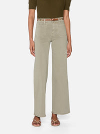 Modernist Pocket Slim Palazzo denim trousers - Thyme