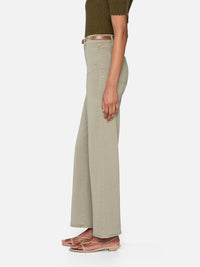 Modernist Pocket Slim Palazzo denim trousers - Thyme