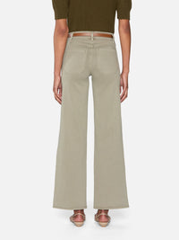 Modernist Pocket Slim Palazzo denim trousers - Thyme