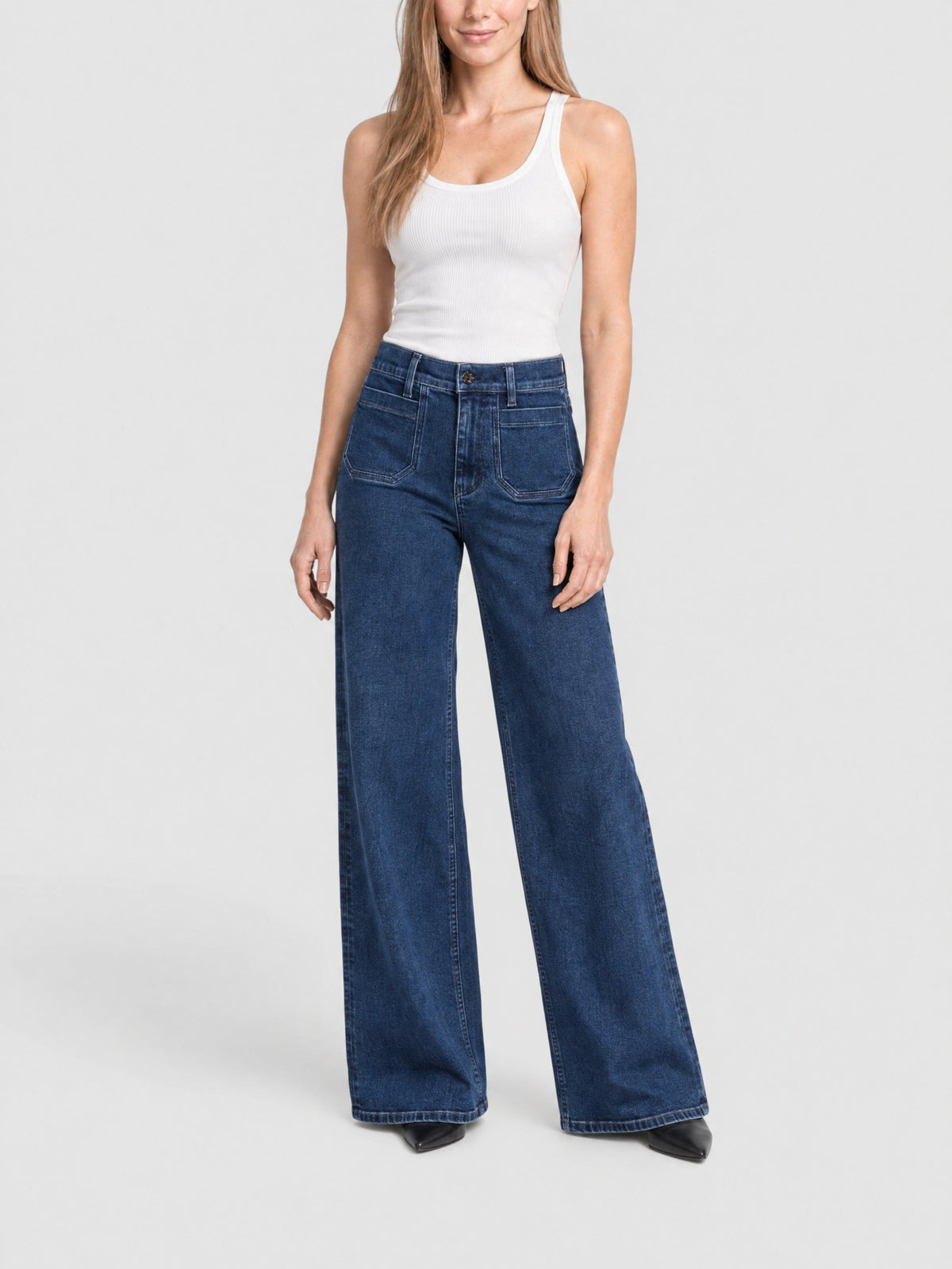Modernist Pocket Slim Palazzo denim trousers - Loner