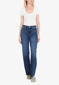 Raw After slim-fit palazzo trousers in denim - Lupine
