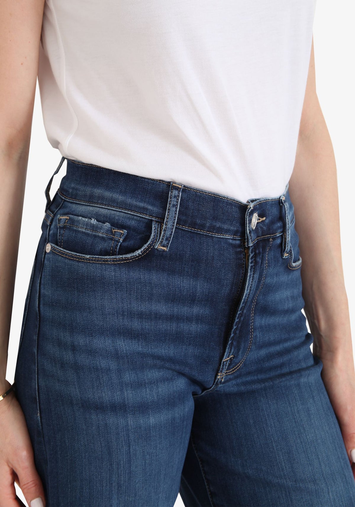 Raw After slim-fit palazzo trousers in denim - Lupine