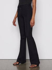 High-waisted flared trousers - Black