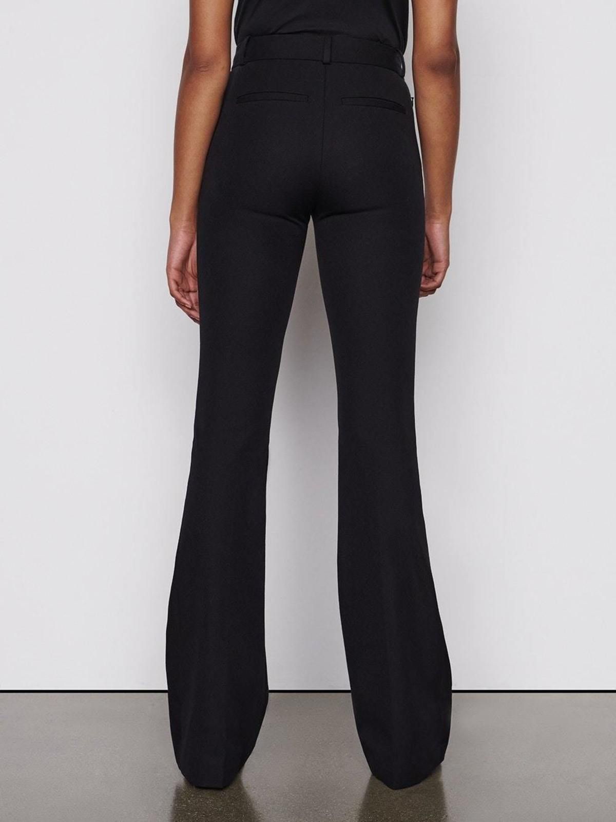 High-waisted flared trousers - Black