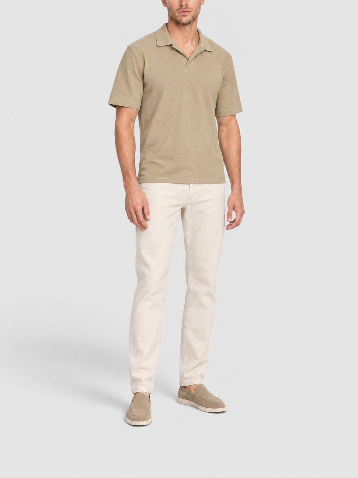 Jacquard polo shirt - Summer Beige