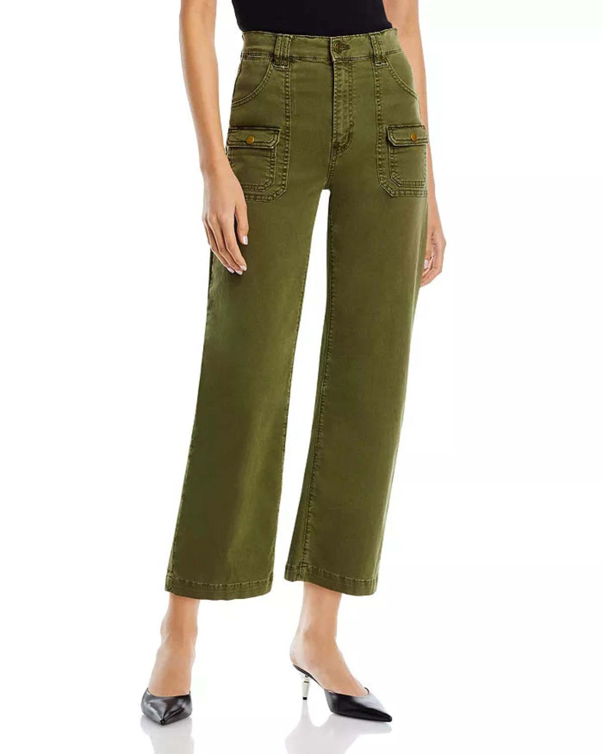 Trousers with utility pockets - Washed Winter Moss