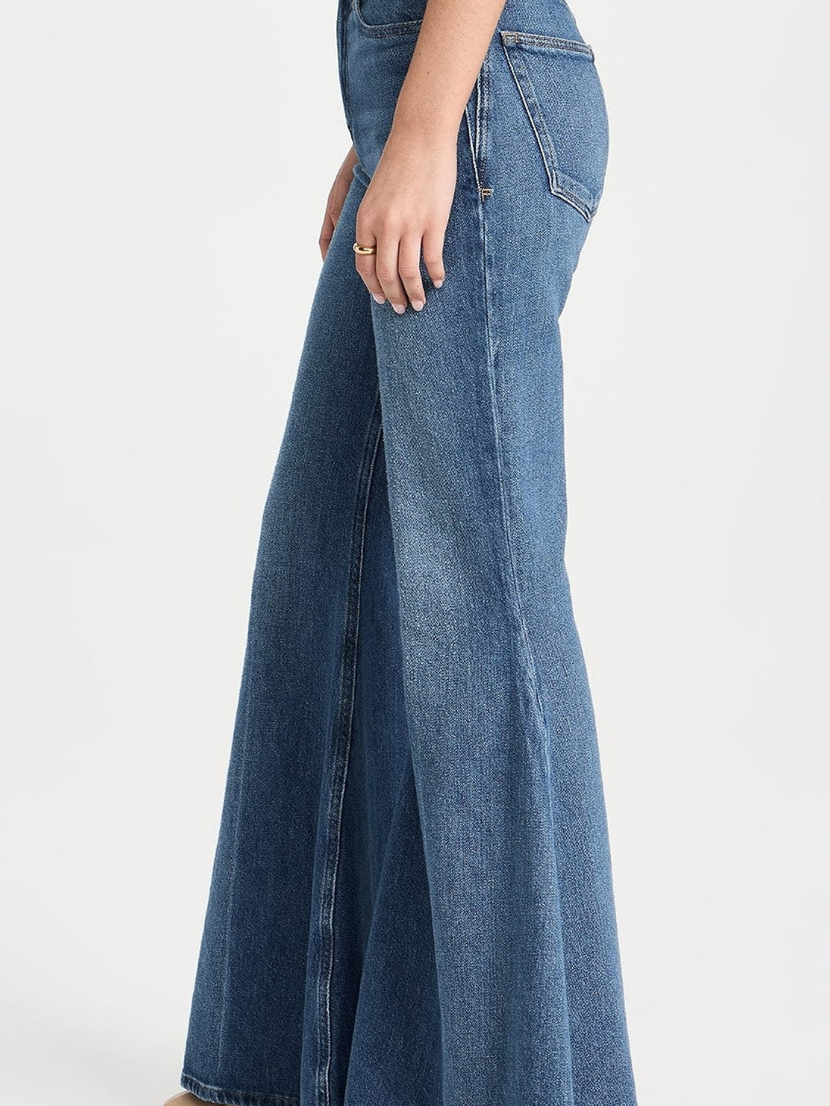 Flared denim trousers - Lago Di Como