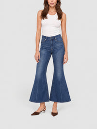 Flared denim trousers - Lago Di Como