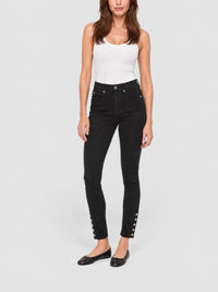 Legging à boutons-pression en denim - Black