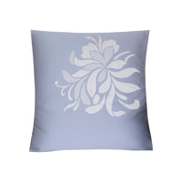 Lotus flower pillowcase, cotton - Opal Blue & Milk